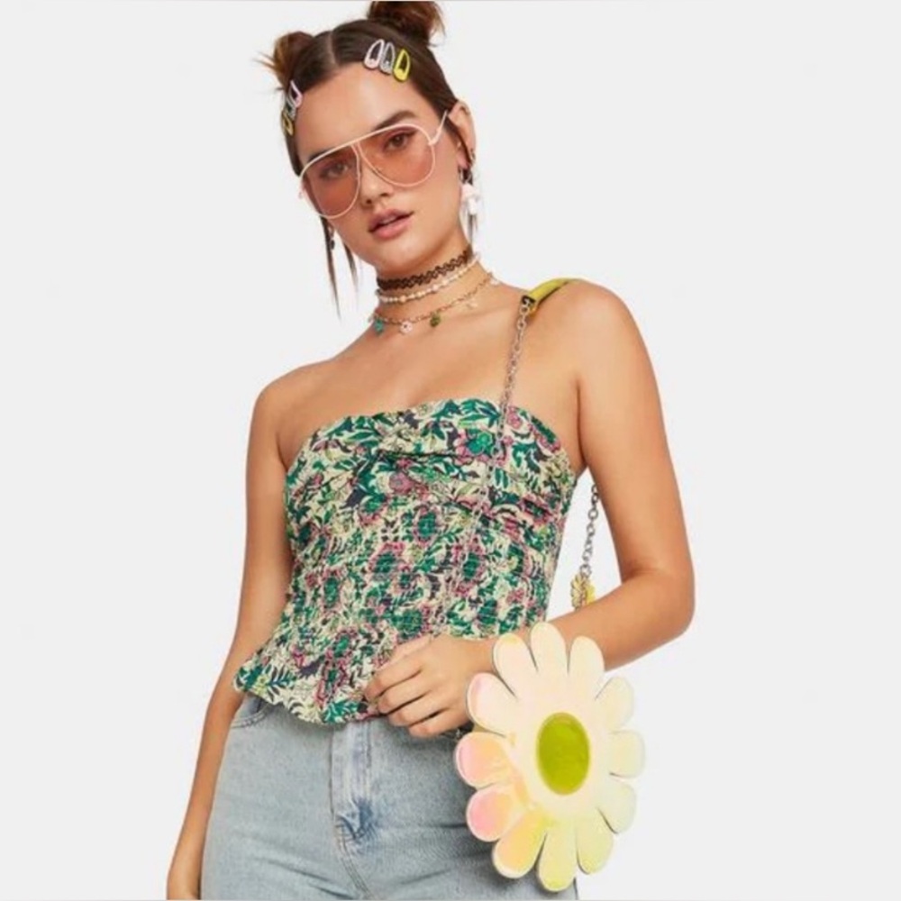 Free People One More Time Floral Tube Top - Picture 4 of 13